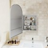 Arched Medicine Bathroom Cabinets For Wall, Bathroom Cabinets Modern, Wall Cabinets With Led-Lit Makeup Mirror With 3 Light Colors-Cuddlewood - 3 of 4