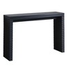 Gulches 47" Modern Black Console Table - Ribbed Design, Wood, Narrow Entryway/Hallway/Sofa Table - 4 of 4