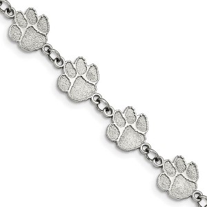 Black Bow Jewelry Stainless Steel Clemson Tigers NCAA charm Bracelet 8.5 Inch - 1 of 4