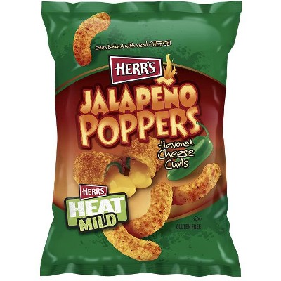 Herrs Jalapeno Popper Cheese Curls - 7.5 Ounce Bag (pack Of 9)