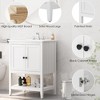 Mshliw 24" Bathroom Vanity with Ceramic Sink, Freestanding Cabinet with Open Shelf and Solid Wood Frame - 4 of 4