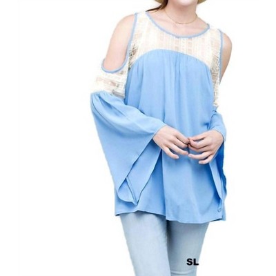 Women's Lace Keyhole Sleeve Top - KORI