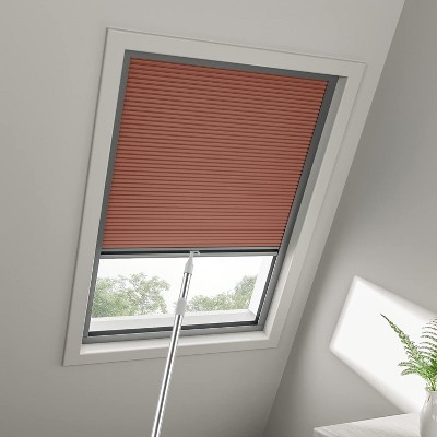 Cordless Skylight Shades 100% Blackout (Red, 12-51 Wide and 12-74 High)