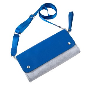 Insten Carrying Case Purse For Nintendo Switch and OLED Model, Travel Bag Sleeve Pouch with Shoulder Hand Strap For Girls Boys Women, Blue - 1 of 4