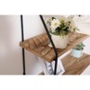 Vynxaria Industria Decorative Wall Shelf - Iron & Wood Wall-Mounted-Black+Brown - 3 of 4