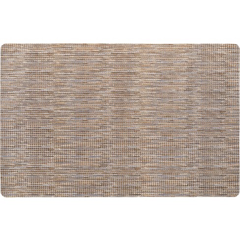 Grey Rubber Backed Rug, Washable Long Kitchen Mat for Home Entryway (43 x  20 In)