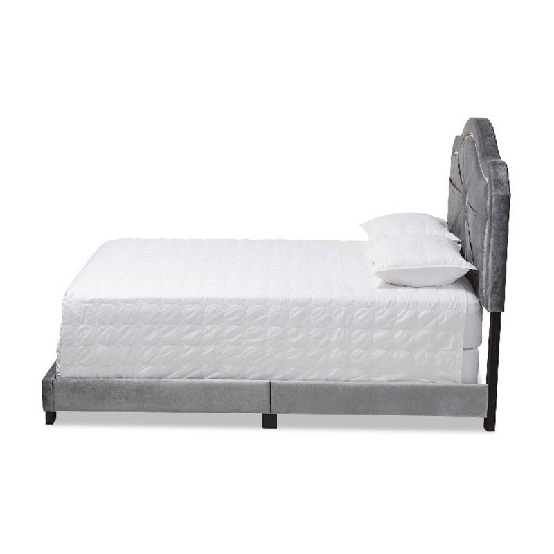 Embla Velvet Fabric Upholstered Bed - Baxton Studio, 3 of 9