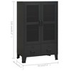 vidaXL Storage Cabinet Office Cabinet with Mesh Doors for Living Room Metal - 4 of 4