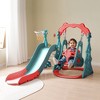 VYNXARIA 3 - in - 1 Toddler Slide, Swing Set with 1 Basketball Hoop - Vibrant Red - 2 of 4