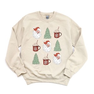 Simply Sage Market Women's Graphic Sweatshirt Tree and Mug Collage - S - Dust - 1 of 2