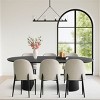 7 Piece Dining Set for 6,Black Extendable Dining Table with 6 Upholstered Armless Dining Chairs for Dining Room,Kitchen-Maison Boucle - 2 of 4