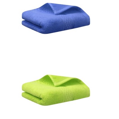 REGALWOVEN 2 Pack Cotton Absorbent Soft Decorative Bathroom Hand Towels 13" x 30"