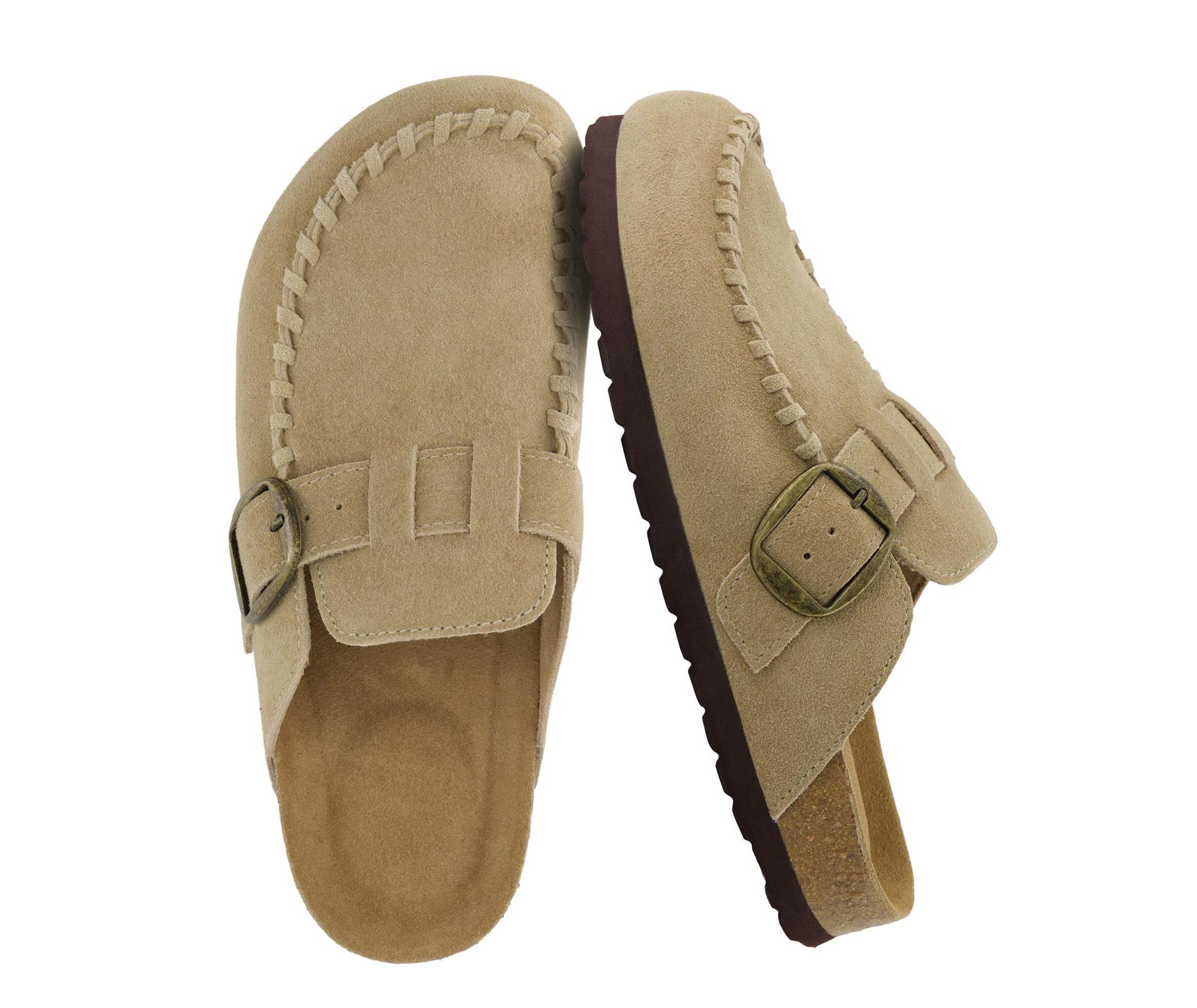CUSHIONAIRE Canoe Genuine Suede Clogs for Women Footwear with Moc Toe Design – Casual Slip On Womens Shoes