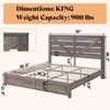 AMERLIFE Farmhouse Bed Frame with 49.2" Barn Door Headboard - 2 of 4