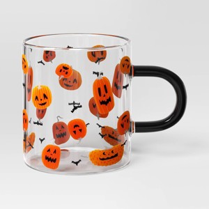 15.2 fl oz Glass Jack-o-Lantern Print Mug - Hyde and EEK! Boutique™ - 1 of 3