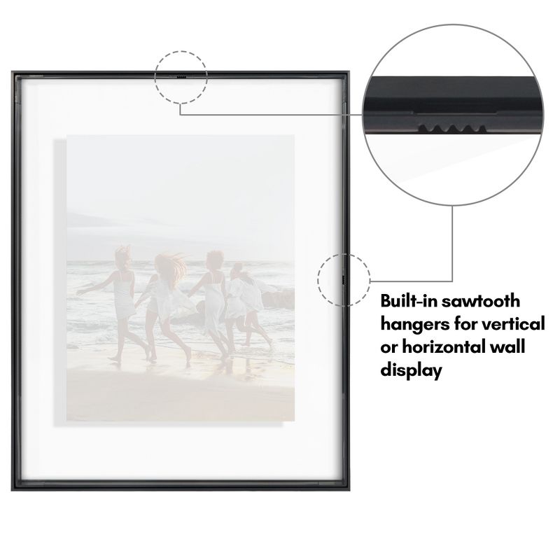 Americanflat Floating Aluminum & Plexiglass Picture Frame - 2 Pack, 5 of 9