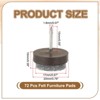 Unique Bargains Wooden Chair Sofa Cabinet Table Leg Floor Protector Round Nail-on Felt Pads 72 Pcs - 2 of 3