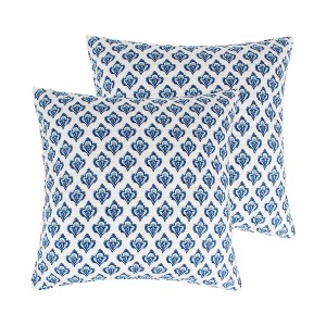 Lorrance Blue Euro Sham Set - Two Euro Shams - Levtex Home - 1 of 3