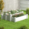 Spassay Outdoor PVC Garden Bed Patio Planter Box with Ground Stakes Planter Pot for Flowers Vegetables - 2 of 4