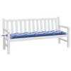 vidaXL Bench Cushion Outdoor Water Repellent Bench Cushion Pad Oxford Fabric - Blue and White 70.9" x 19.7" x 2.8" - 3 of 4