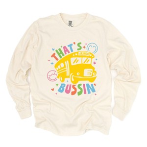 Simply Sage Market S.W.Smiley That's Bussin' Garment Dyed Long Sleeve - 1 of 4