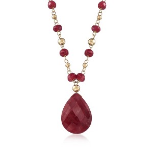 Ross-Simons 10.00 Carat Ruby Station Necklace in 14kt Yellow Gold - 1 of 4