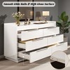 AMERLIFE Modern High Gloss Dressers with Storage Drawers, Elegant Bedroom Storage Organizer - 3 of 4