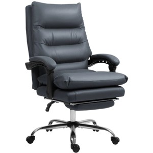 TopComfy Accent Chairs Massage Office Chair Heated Reclining Chair with Footrest Comfortable Chair Soft Seat for Office, Gray, 25.5"*28.3"*46" - 1 of 4