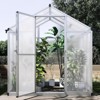 Walk-in Greenhouse Doors and Roof Windows Vent, Large Sun House for Garden Backyard Plant Garden Hot House - 4 of 4