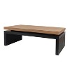 HomeRoots 48" Natural and Black Wood Floating Frame Coffee Table - 4 of 4