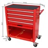 4-Drawer Heavy-Duty Rolling Tool Chest with Brake Wheels & Tool Set, Garage Storage Cabinet(Includes 60-Pc Tool Kit) - 3 of 4