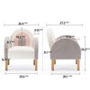Swtroom Accent Chair Living Room Chair Reading Scooped Arm Chair Bedroom Modern Comfy Sofa - 2 of 4