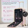 Ridstar Front-Opening 3-Piece Expandable Hard-Shell Luggage Set with Carry-On Bag, Multi-Directional Wheels & TSA Lock-Pink - 4 of 4
