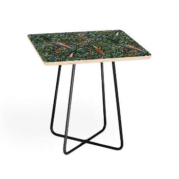 Jacqueline Maldonado Fauvist Trees Dark Side Square Table - Deny Designs