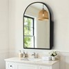 Spassway Solid Wood Frame Bathroom Vanities with Arched Mirror Cabinet Soft-Close Doors Drawer Integrated Sink Storage Cabinet for Bathroom - 3 of 4