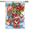 Briarwood Lane Winter Christmas House Flag 40x28 For Outdoor Festive Pups For Christmas House Flag - 2 of 4