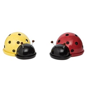 Transpac Ceramic Ladybug House Set of 2 Colorful Spring Home Decorations Animal Figurines for Your Decor - 1 of 2