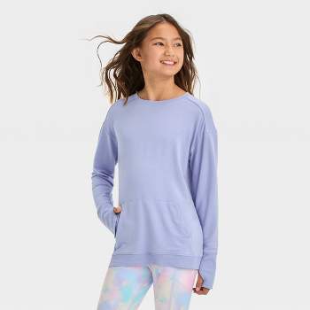 Girls' Fleece 1/2 Zip Pullover - All In Motion™ Purple S : Target