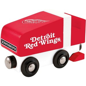 MasterPieces Officially Licensed NHL Detroit Red Wings Wooden Toy Zamboni Train Engine For Kids - 1 of 4