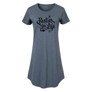 Women's - Instant Message - Besties For Life Graphic T-shirt Dress - 1 of 4
