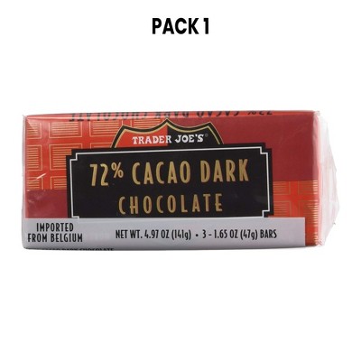 Cacao Belgian Dark Chocolate Bars 1.65 Oz ( PAck 1 )
