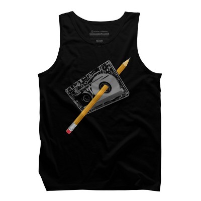 Men's Design By Humans Old School Tape Rewind By clingcling Tank Top