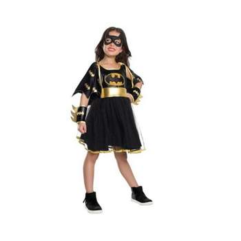 Rubies Black and Gold Girls Batgirl Tutu Dress Halloween Costume Small 5-6
