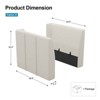 Belffin Velvet Armrest Pair – Tool-Free Modular Connectors with Corded Edges - 3 of 4