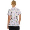 Medichic Scrubs Printed V-Neck Scrub Top - Four Pocket Fashion Scrub Top for Women, Hello Paws, Large - 2 of 4