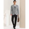 Lars Amadeus Men's Plaid Pattern Button Down Slim Fit Casual Blazer - 3 of 4