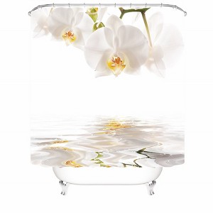 Elegant Flowers On The Lake Shower Curtains for Bathroom Waterproof Fabric Bath Curtain Durable Soft Stylish Bathroom Decor 72x72 Inch - 1 of 1