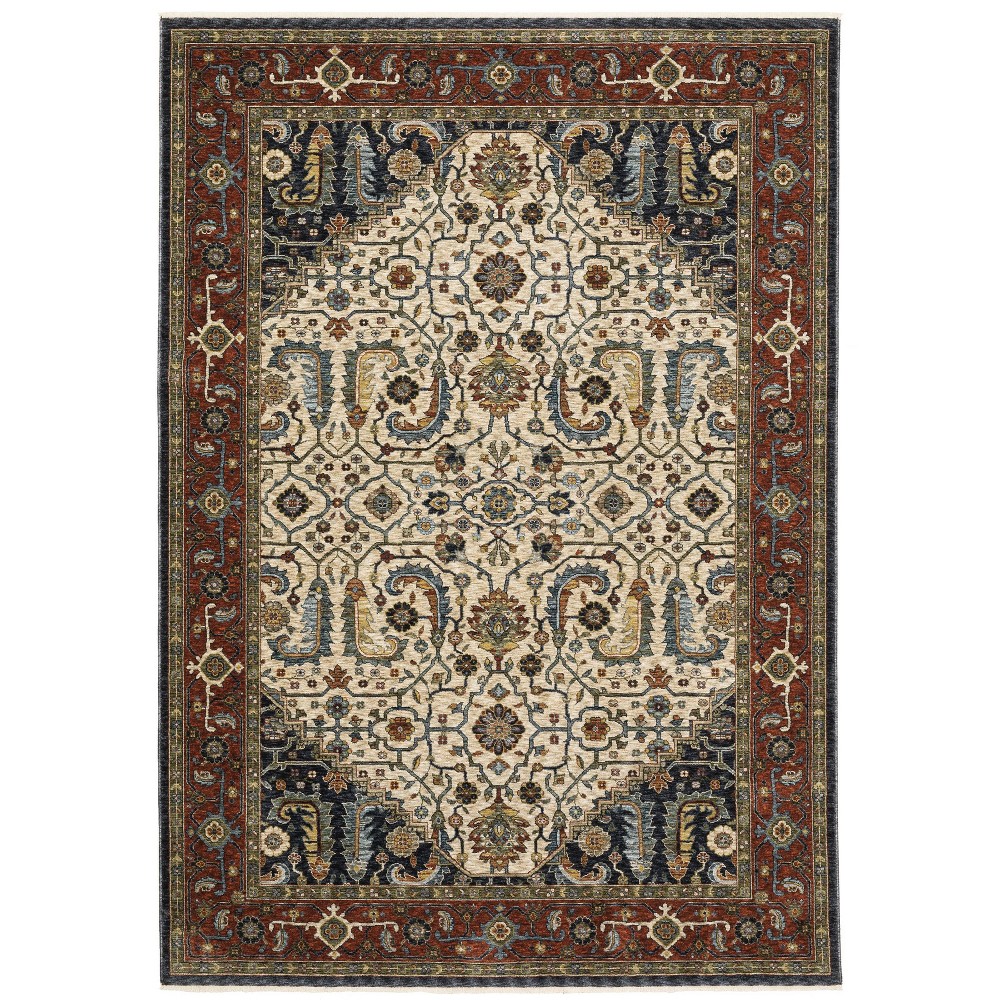9'10inx12'10in Arya Bordered Persian Indoor Area Rug Red - Captiv8e Designs
