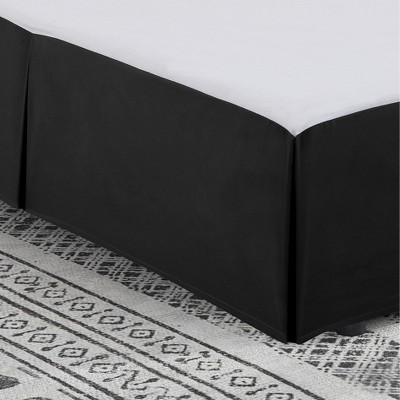 Eggplant Twin Polyester Pleated Bed Skirt with Split Corners