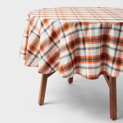 70" Cotton Plaid Round Tablecloth - Threshold™